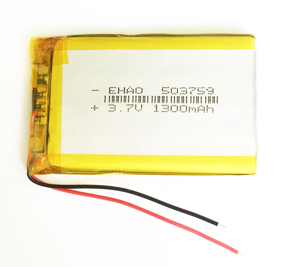 10 sztuk 3.7V 1300mAh 503759 litowo-polimerowa LiPo akumulator do GPS PSP wideo DVD PAD e-booki Tablet głośnik do komputera Recoder