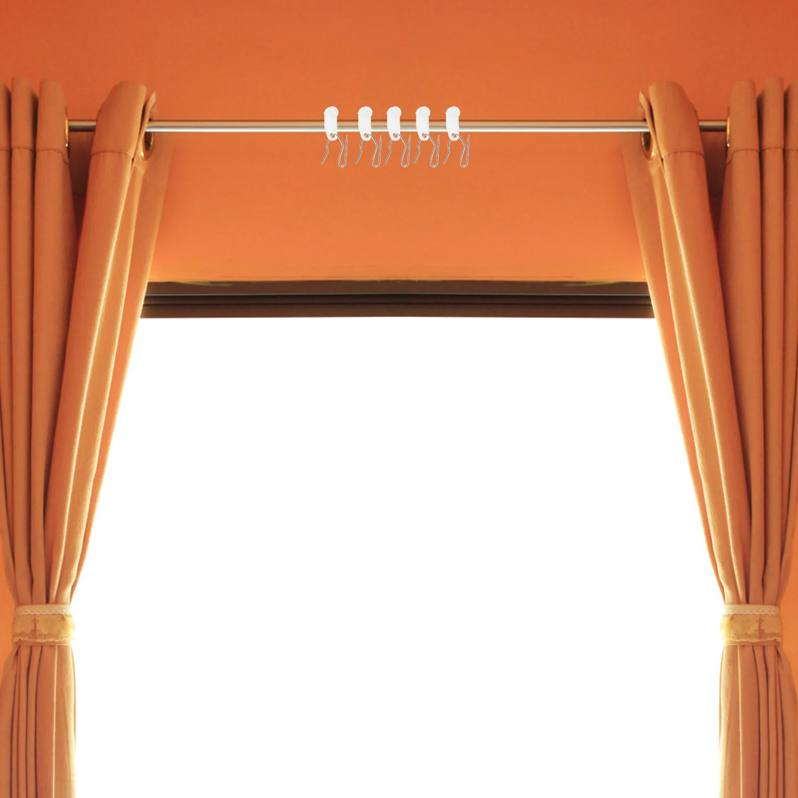 

80 set Curtain Hooks Flexible Plastic Shower Curtain Hook Sets Lightweight Durable Easy Install Rust Resistant Bathroom Hardware