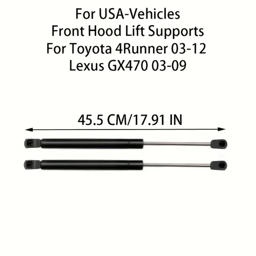 Imagen 2 del producto 2 uds soportes de elevación de capó delantero puntales para Toyota 4Runner 2003-2012 para Lexus GX470 2003-2009