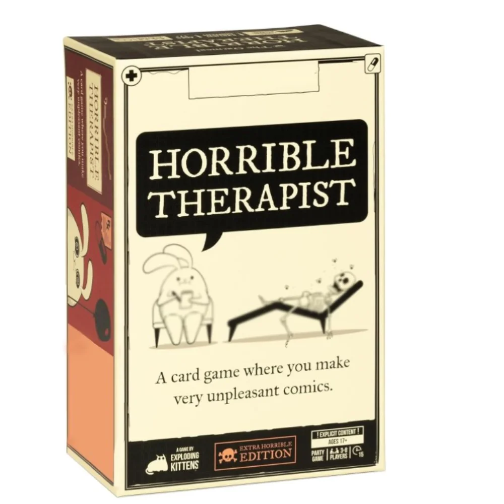 Exploding Kittens Horrible Therapist Funny Card Games for Adult Adult Party Card Game for 3-8Players Family Game Night Ages 17+