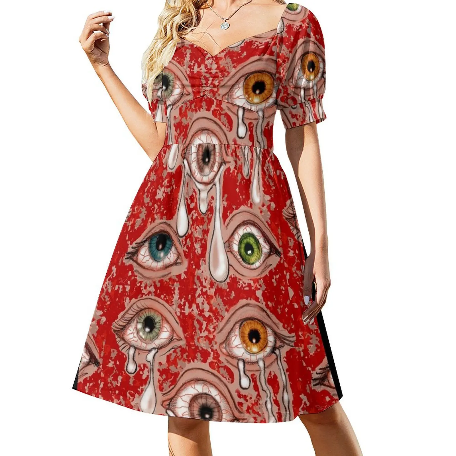 

Daywatch Eyeballs Short-Sleeved Dress Women's evening dress dresses women summer 2025 sexy dress