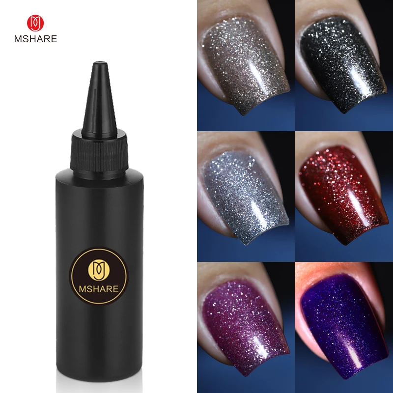 MSHARE-Verniz Gel Glitter Reflexivo, Esmalte, Nail Art Brilhante, Matéria-prima, Mergulhe, 1kg