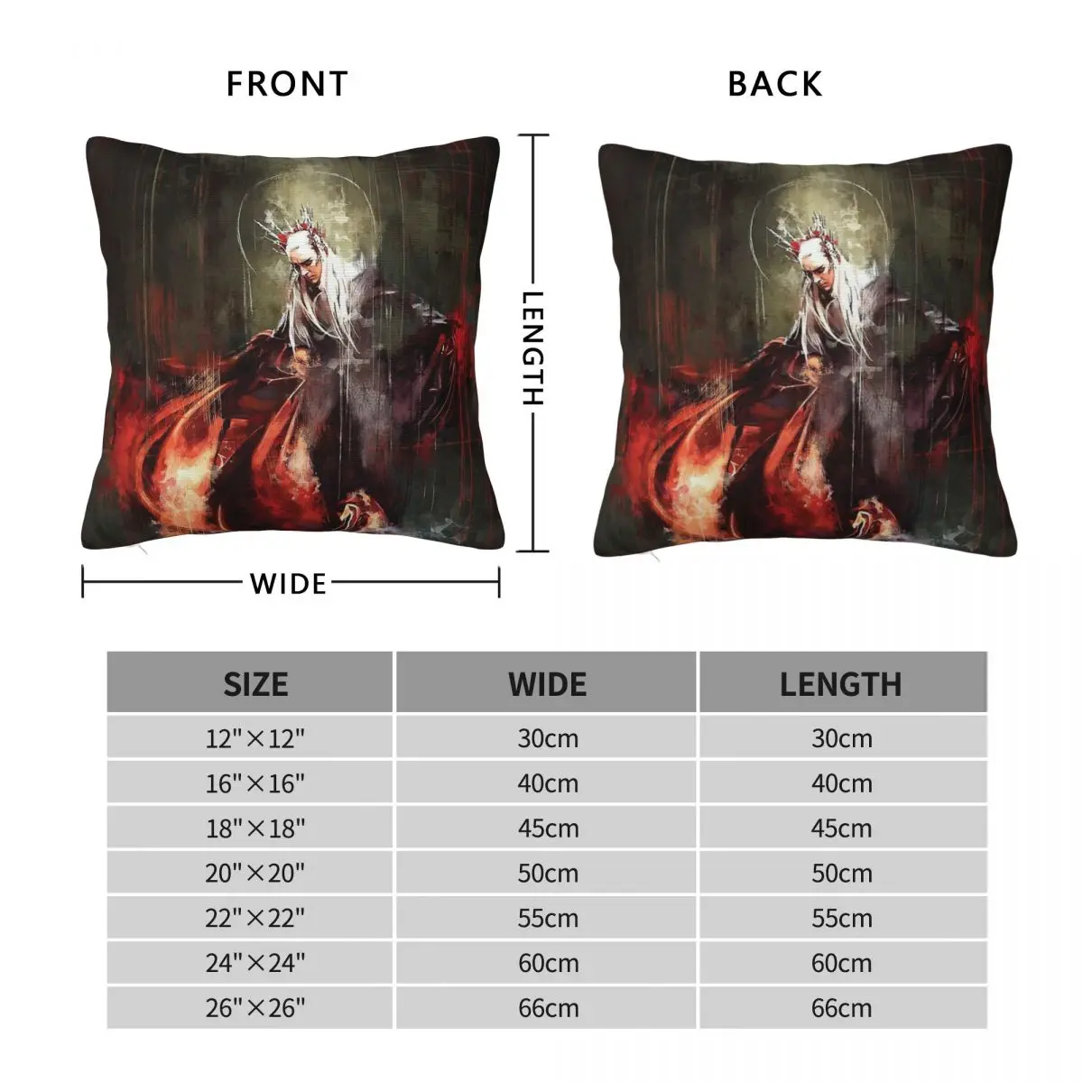 King Thranduil And Cape Pillowcase Polyester Linen Velvet Printed Zip Decor Throw Pillow Case Room Cushion Cover