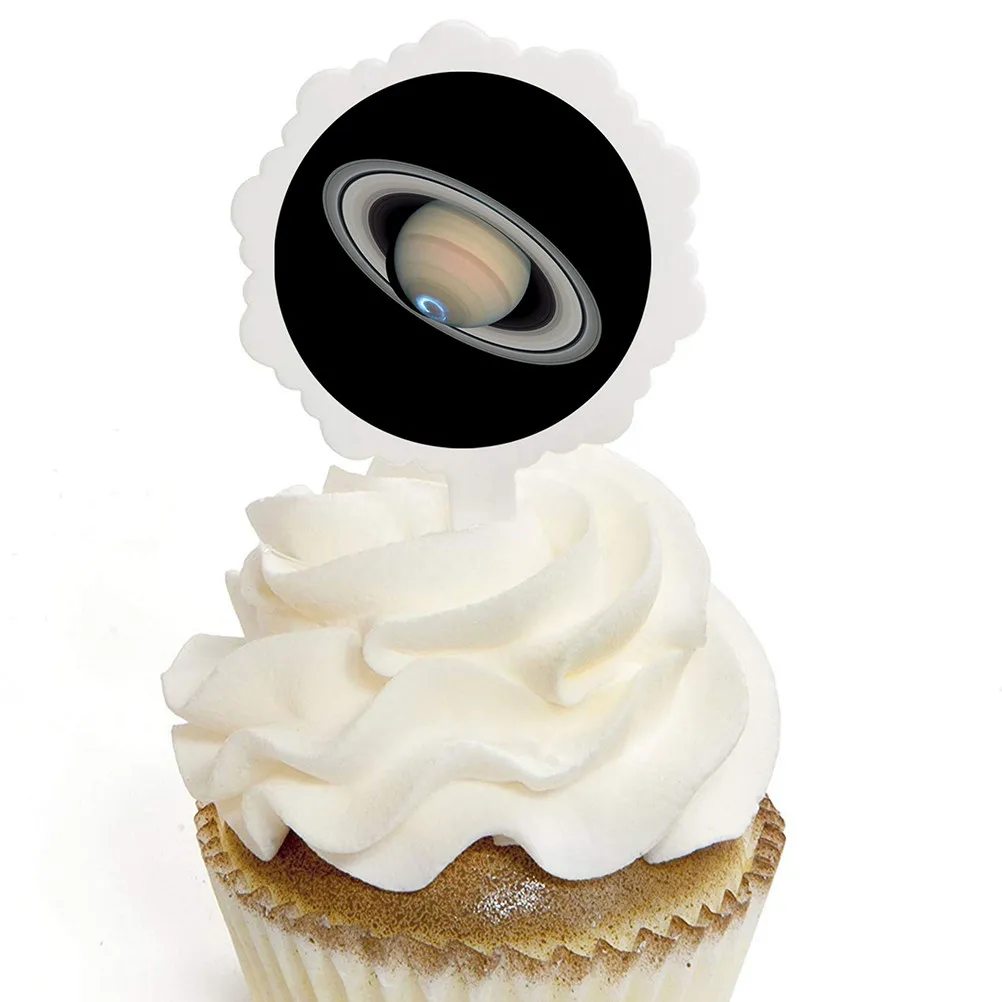 9 autocollants décoratifs pour gâteau de 18 ans, autocollants pour tasses, décorations de planètes de dessin animé