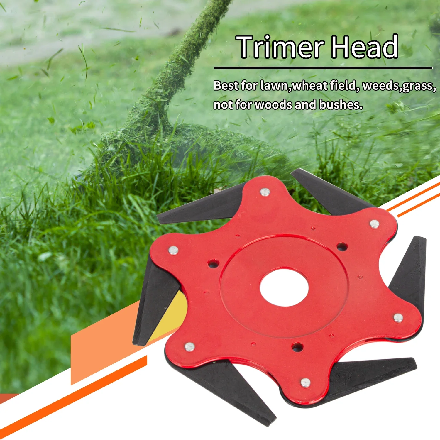 Honda 6-Blades Steel Cutter Trimmer Head Manganese Steel Weed Head for Gasoline Brushcutter Removal Grass Garden