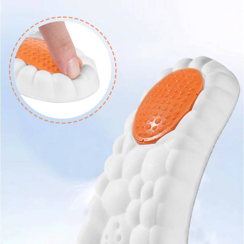 4D اللاتكس الرياضة النعال لينة عالية المرونة منصات الأحذية تنفس تشغيل سلة الحذاء وحيد قوس دعم العظام إدراج للجنسين #6