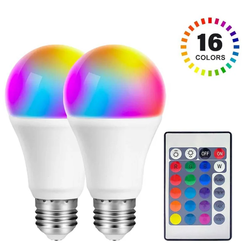 

1PC9W220V Led Color Changing Light Bulb With Remote Control,E27 Base For Decoration,Night Light Bar Party Atmosphere Light LT015