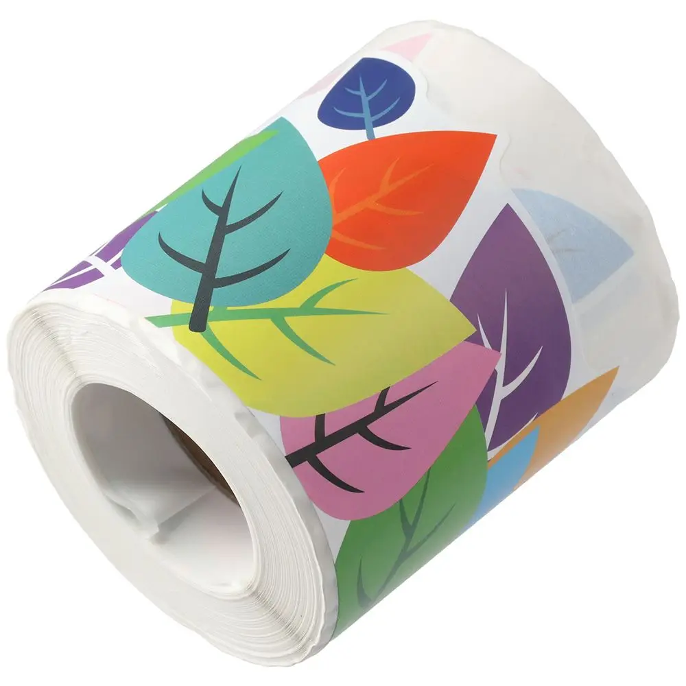 3 Inch x 66 Feet Colorful Leaf Bulletin Board Border Sticker Paper Die-Cut Borde