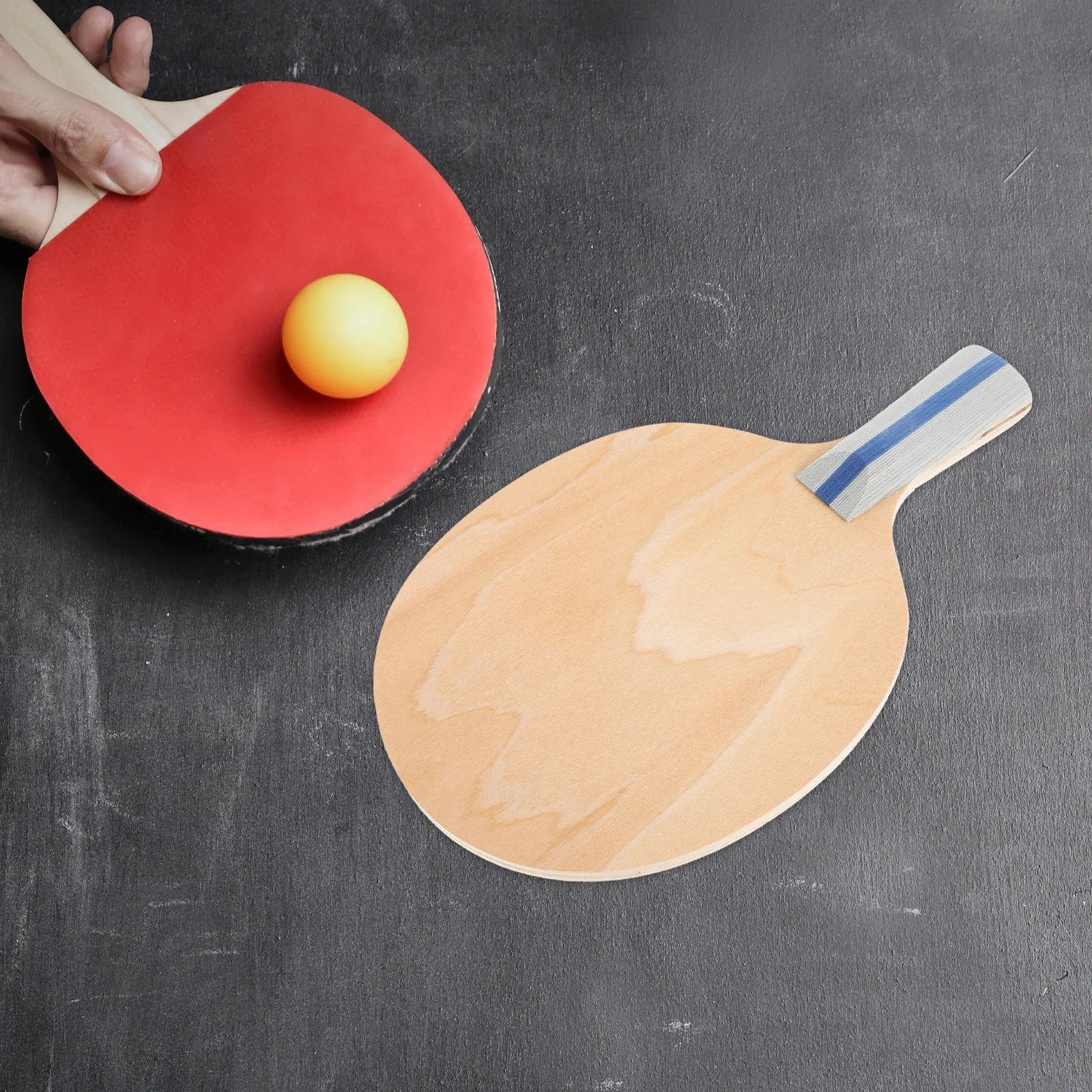 

Table Tennis Training Paddle Standard Size Wood Racket Beginner Friendly Bat for Match Practice Outdoor Sports and Collectors