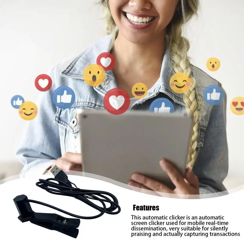 Dispositivo de pantalla de teléfono con clic automático, simulación de clic rápido, clic de dedo, dispositivo de transmisión física automática de vídeo en vivo