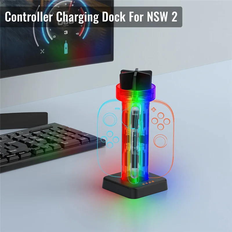 Cassettes Slot Small Handle Charging Base–4-In-1 For NS Game Controller Charging Station For Nintendo Switch 2 B