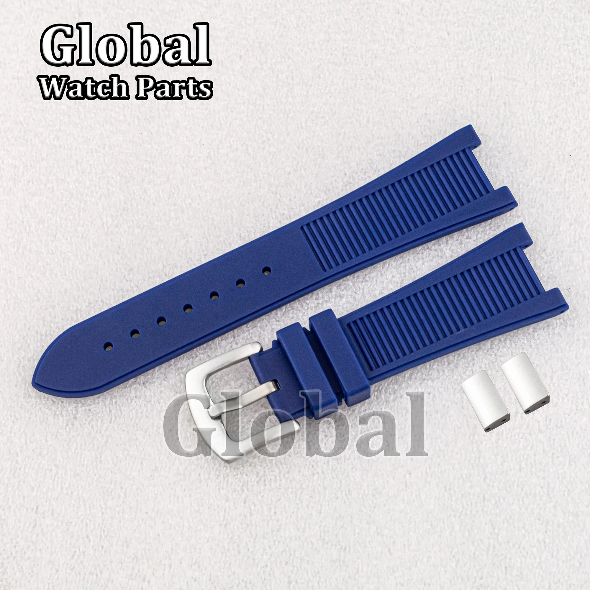 

High Quality Rubber Watch Strap 25mm for Nautilus Modification Watch Accessories Repair Tools Wristband Replacements