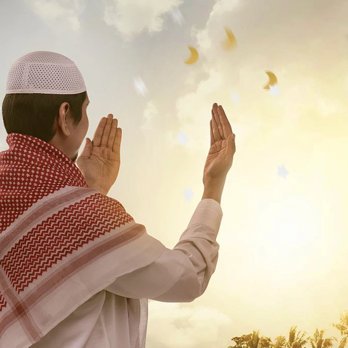 

200Pcs Ramadan Confetti Eid Party Star Moon Gold Silver Shapes Festive Scattering Decoration Eid Party Confetti