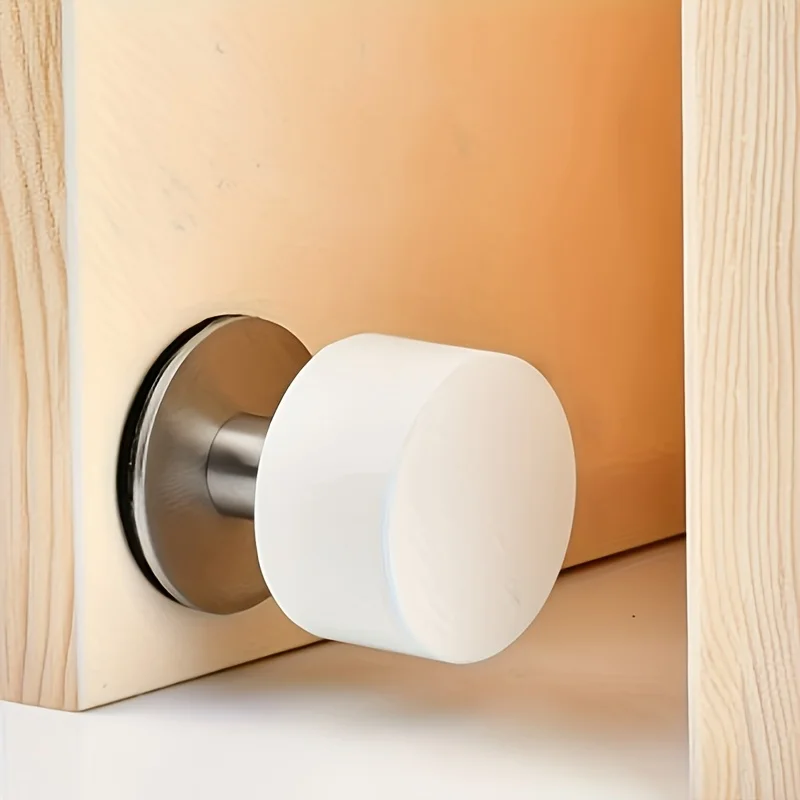 Batente de porta de borracha autoadesivo durável com base de metal-protetor de parede de redução de ruído e pára-choques para uso doméstico, escritório e escolar