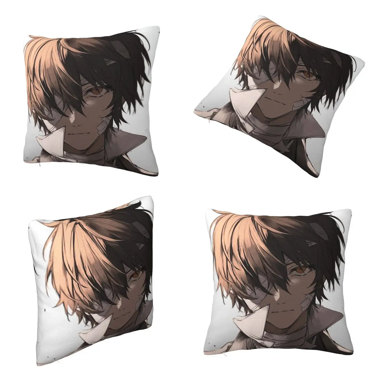Anime Bungo Stray Dogs Square Pillowcase Cushion Cover Pillow Case Throw Pillow Cover for Home Bedroom Car