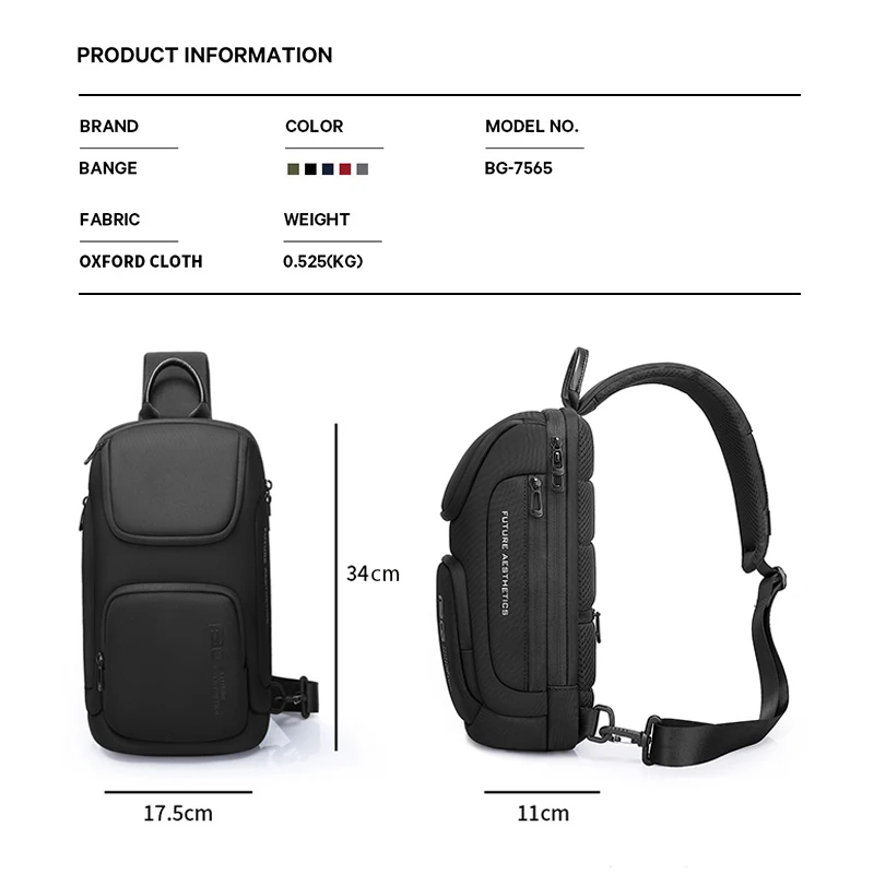 New Crossbody Bag For Men Portable Waterproof Shoulder Messenger Bags Male Travel Short Trip Chest Bag Fit For 9.7 Inch iPad