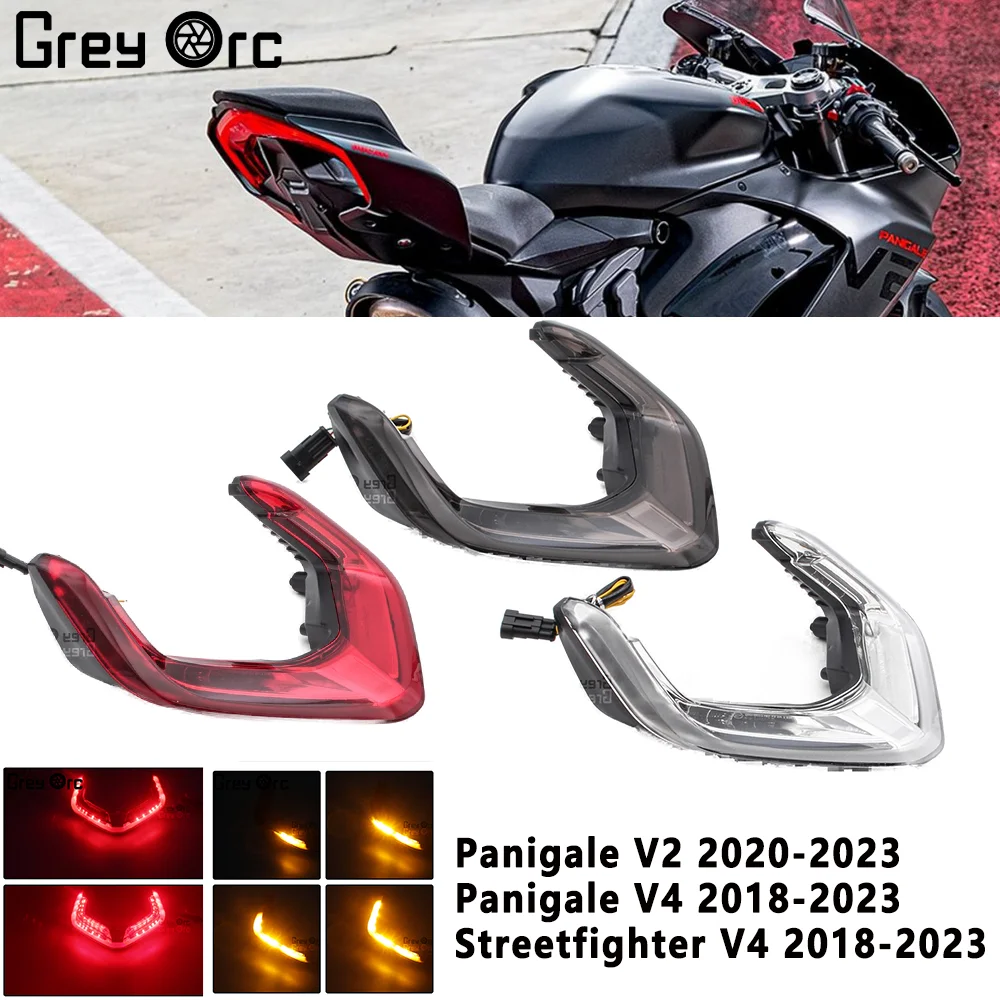Motorcycle LED Taillight Brake Signal Integration For Ducati Panigale V2 2020-2023 V4 V4R V4S Streetfighter V4 4S 2018-2023