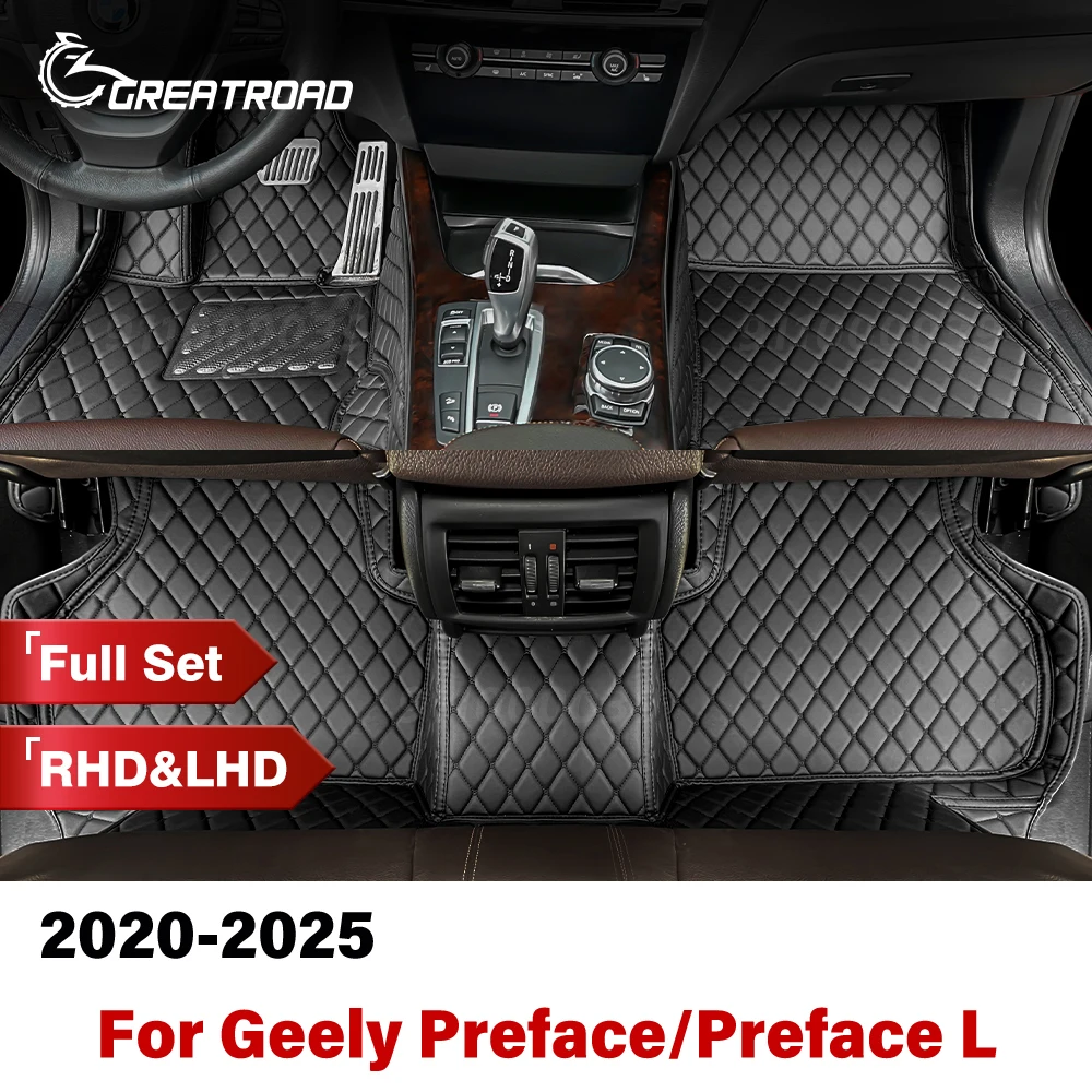 

For Geely Preface/Preface L 2020 2021 2022 2023 2024 2025 Custom Car Floor Mats Automobile Carpet Cover Interior Accessories