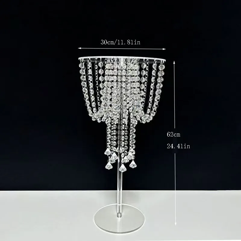 

Romantic Clear Acrylic Flower Cake Stand Holder Wedding Centerpieces Decoration For Table