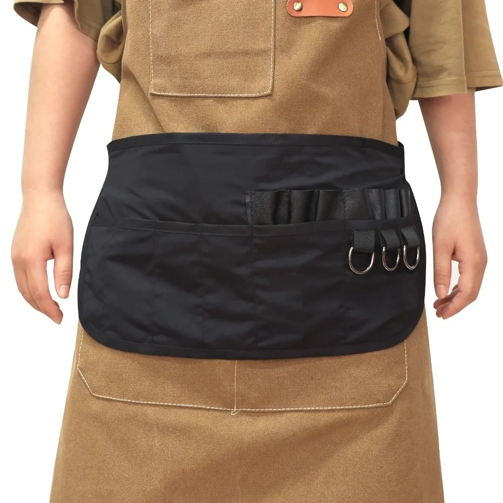 Professional Cosmetic Makeup Brush Holder Waterproof Hairdresser Tools 2 Arrays Apron Bag Storage Apron Artist Belt Strap