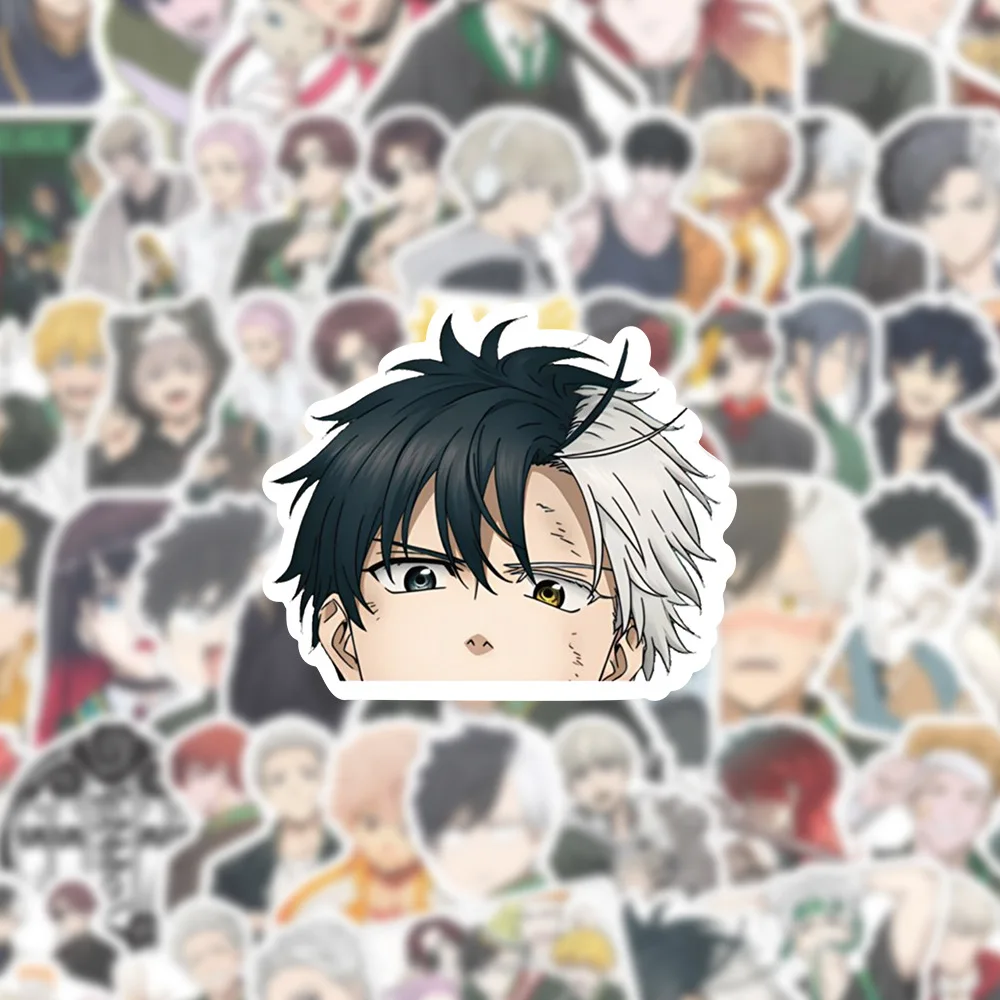 60PCS Cool WIND BREAKER Cartoon Stickers DIY Kids Toys Hot Blooded Anime Graffiti Decals Luggage Laptop Guitar Bike Skateboard