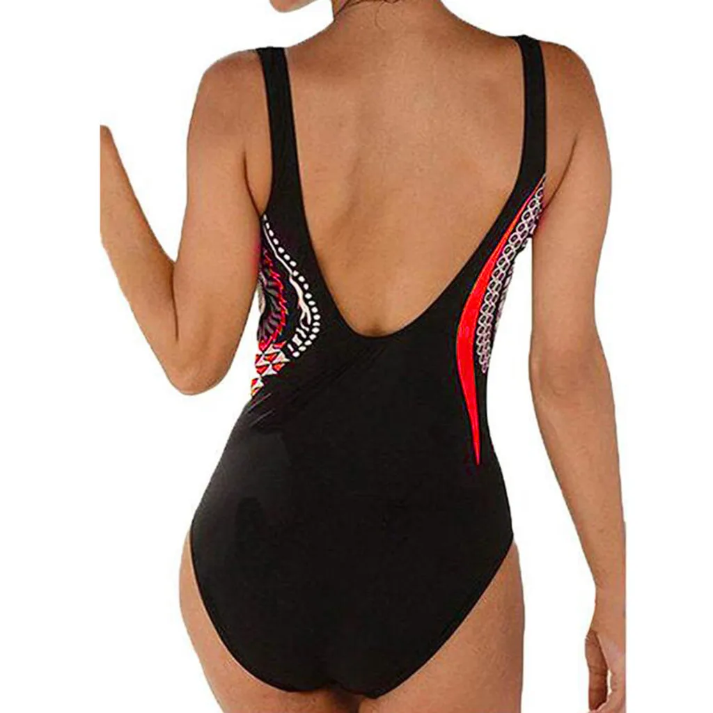 Einteilige Badeanzüge Badeanzug für Frauen Bodysuit Frauen Mode gedruckt weibliche Bade bekleidung Bade bekleidung Strand kleidung mit Pad