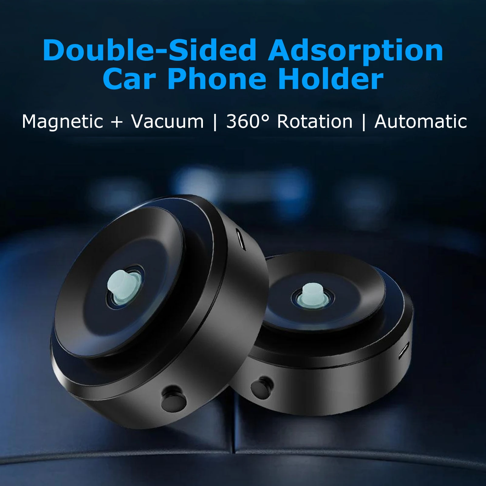 Intelligent Magnetic Car Mount Double Sided Phone Holder Universal Vacuum Adsorption Suction Cup Bracket