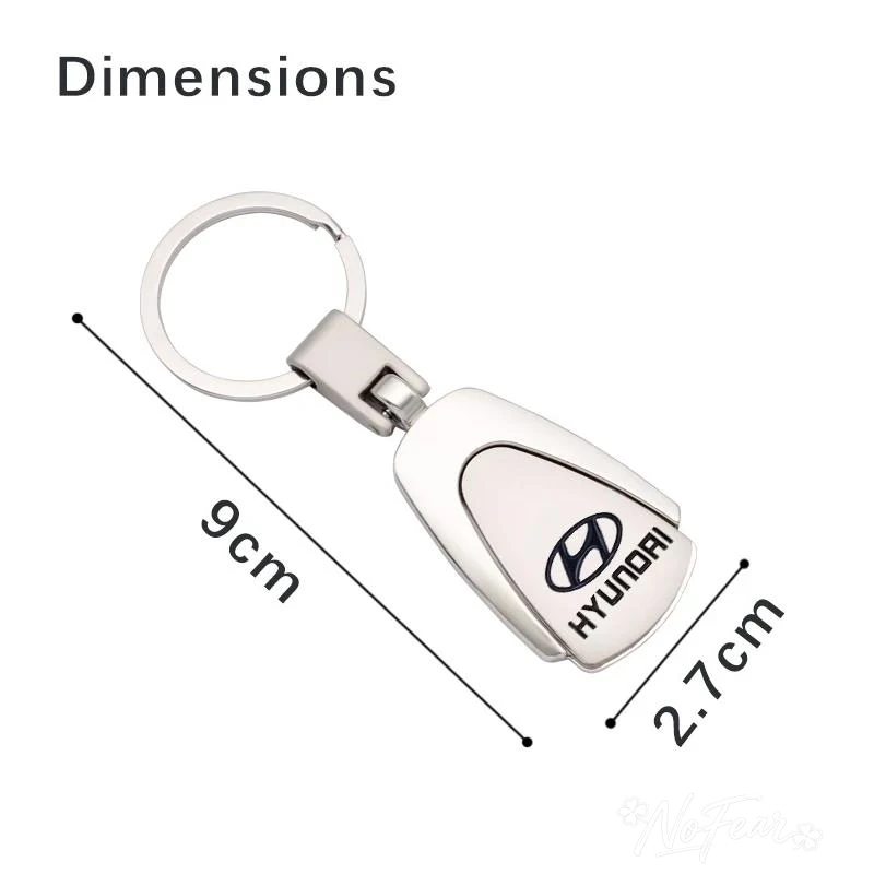 Zinc Alloy Car Emblem Keychain Key Rings Metal Key Chain For Hyundai Elantra Accent Tucson i30 i10 i20 Veloster Auto Stickers view 4