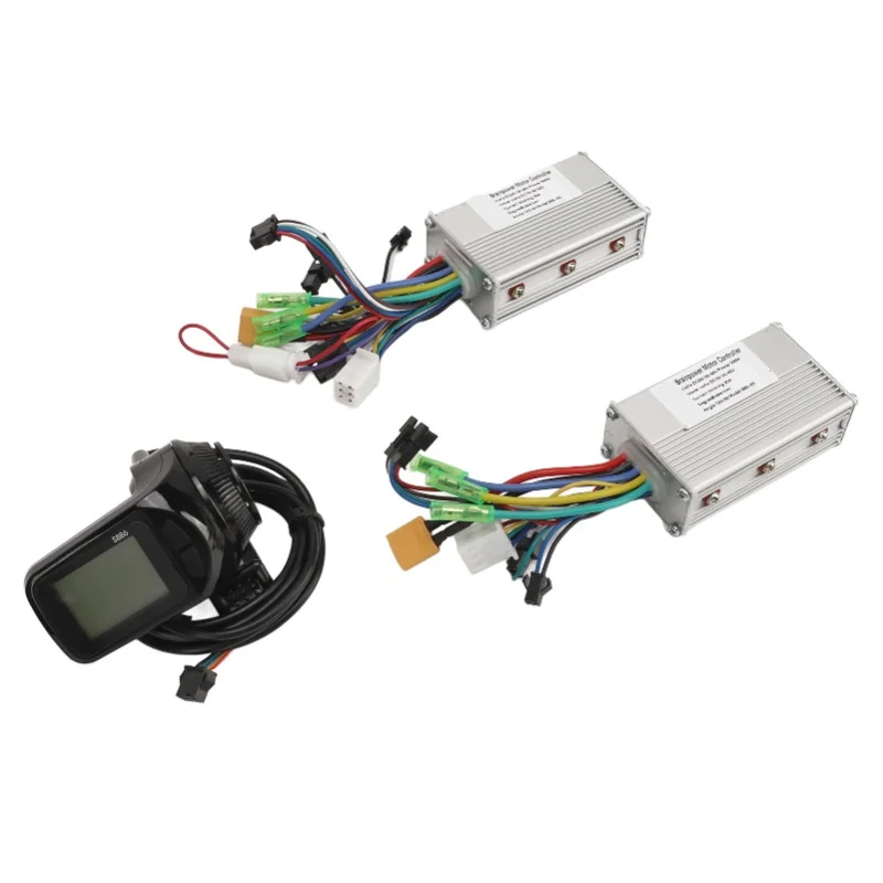 

Electric Bicycle Brushless Controller Kit 24V 36V 48V 500W 25A Lithium Battery Dual Drive Brushless Motor Controller With LCD