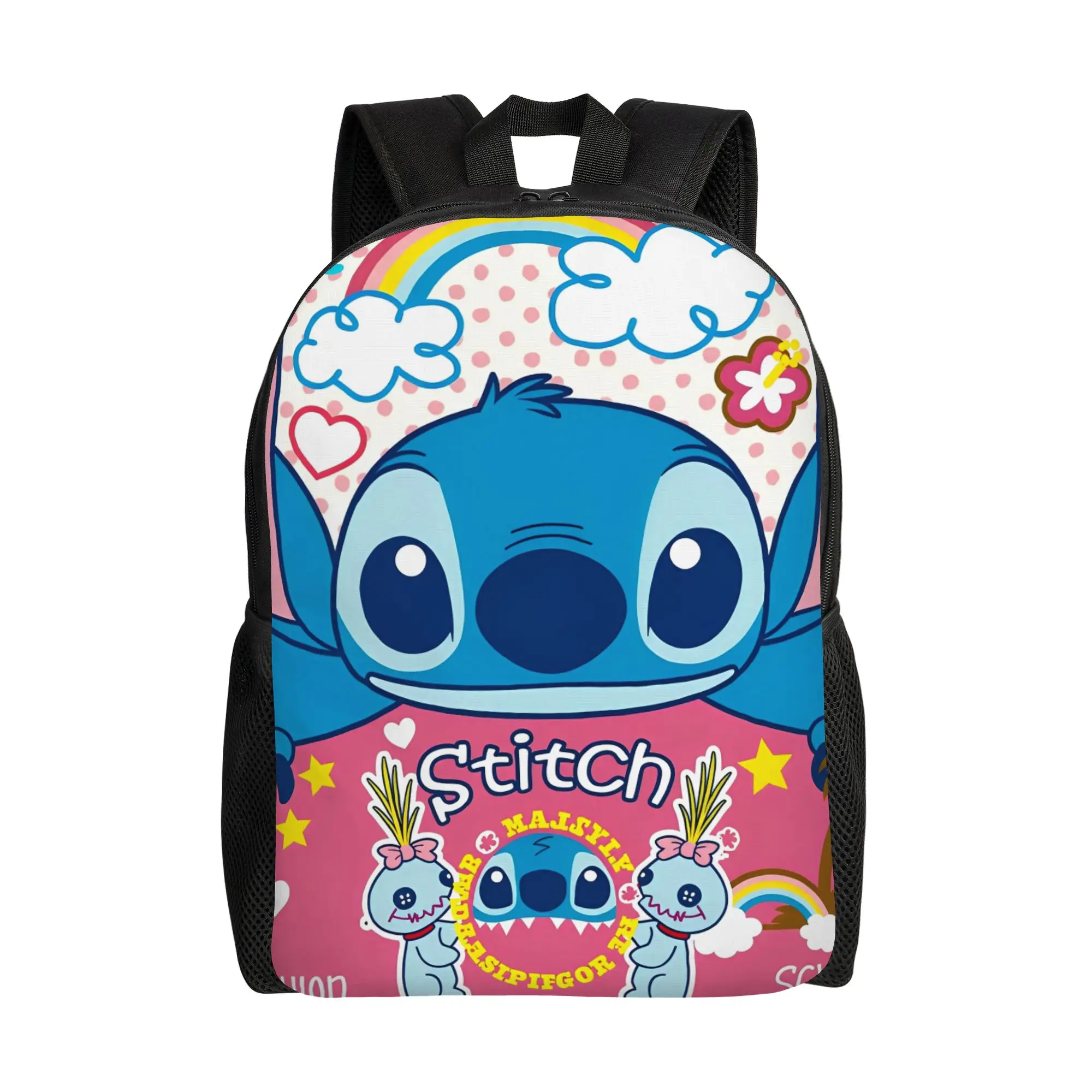 

Рюкзак с изображением Лило и Стича для мужчин, женщин, подростков, студентов, рабочий рюкзак, холщовые сумки для колледжа, прочные и долговечные.