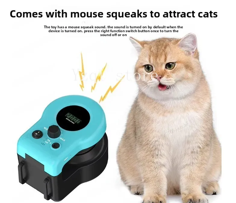Remote Control Interactive Cat Toy, Electric Feather Treadmill with Sound for Indoor Weight Loss Play