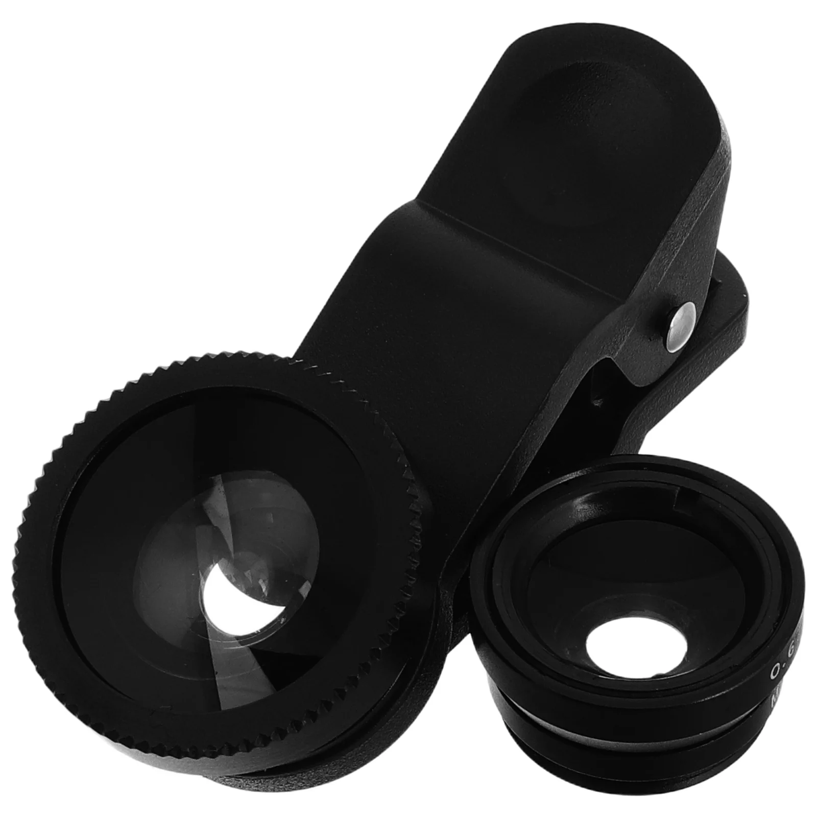 Kit macro de lente olho de peixe para celular, espelho, apêndice, clipe de plástico