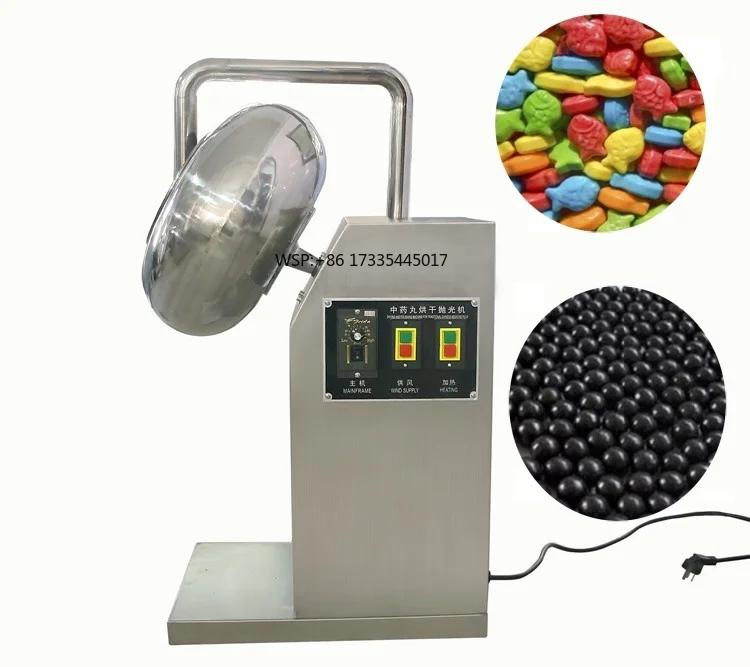 304 Food Grade Stainless Steel Multifunctional Chocolate Nut Coating Machine Candy Peanut Chocolate Sugar Coating Machine
