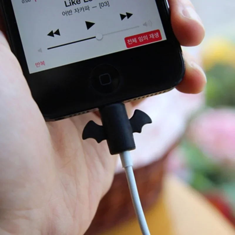 1 Set Data Cable Connector Cover Case Angel Wing Cable Protector Winder Charging Line USB Cable Holder Organizer Sleeve