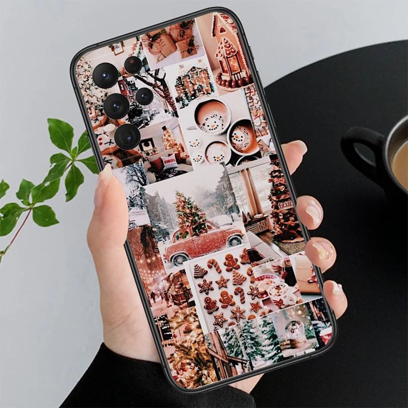 Cute Christmas Deer Phone Case For Samsung Galaxy A35 A55 A54 A15 A25 A05s A05 A22 A24 A52 A33 A34 M34 M14 M54 M23 Shell