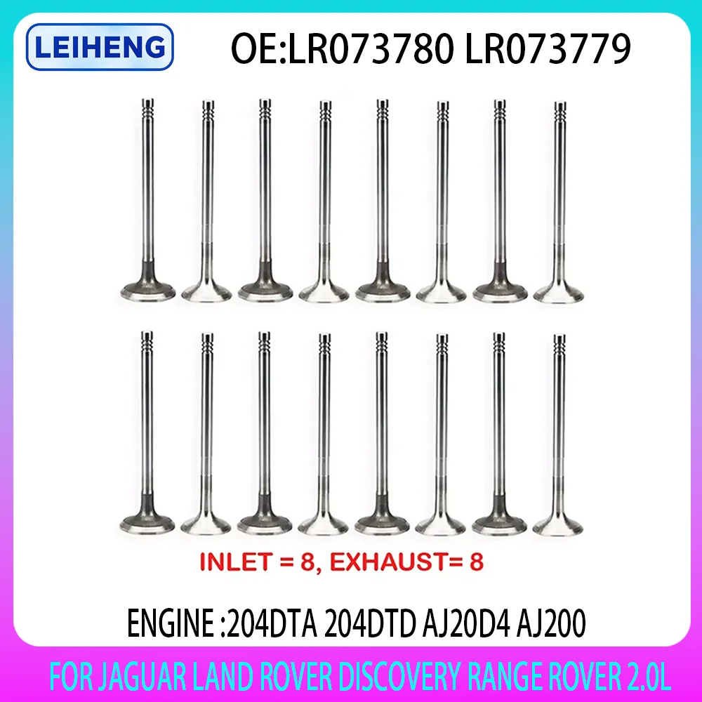 

Exhaust & Intake Valve Kit Fits For JAGUAR LAND ROVER DISCOVERY RANGE ROVER 2.0 L T Diesel 204DTA 204DTD AJ20D4 AJ200 2014-2025