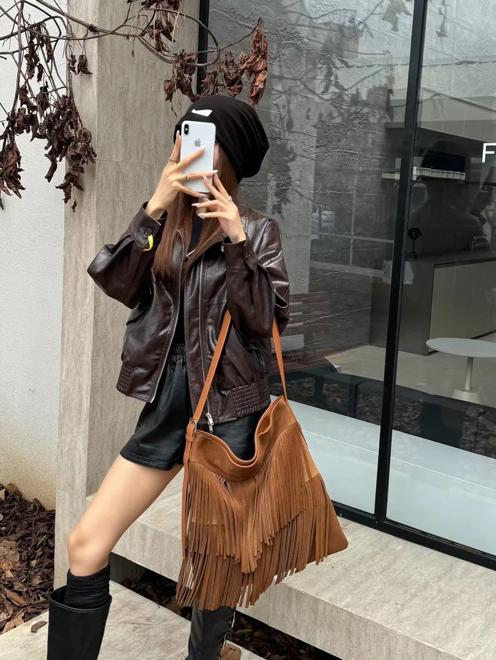 Vintage Boheemse Franje Kwastj - Bucket Bag Suede recensie en prijs