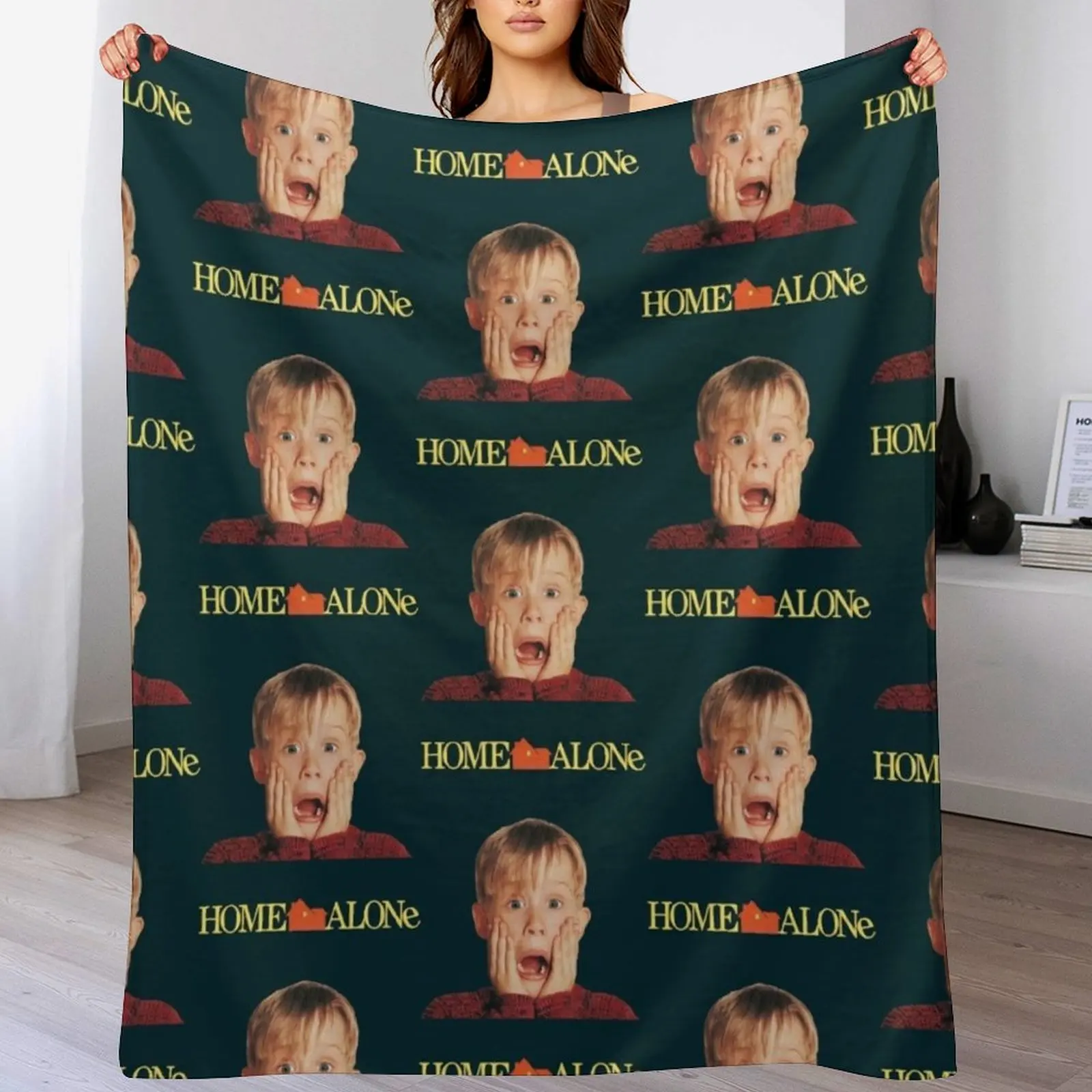 

Home Alone Christmas Throw Blanket Hairy Heavy For Decorative Sofa Soft Plush Plaid Blankets