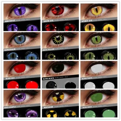 AMARA lenti a contatto colorate per occhi 2 pezzi Anime Cosplay lenti colorate blu Crazy Halloween lenti a contatto trucco di bellezza