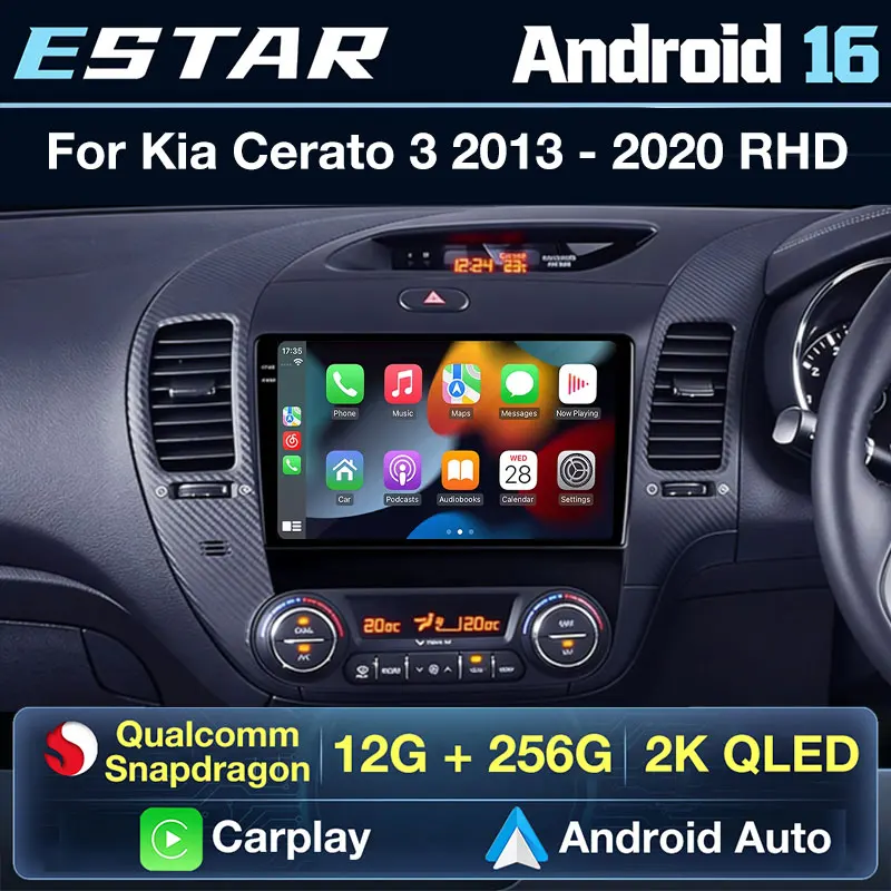 Android 16 For Kia Cerato 3 K3 Forte 2013 2014 2015 2016 2017 2018 2019 2020 RHD CarRadio 5G Multimedia Player GPS BT Navigation