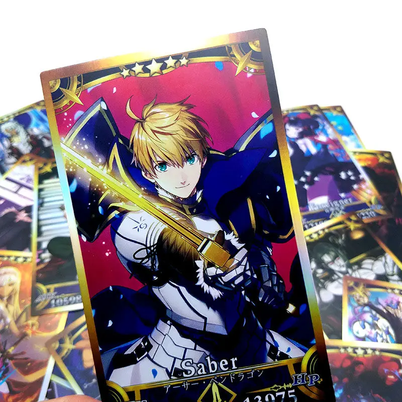 36-170pcs Fate/Grand Order card physical card Joanof Arc Kama laser collection card anime mobile game flash card Fate/stay night