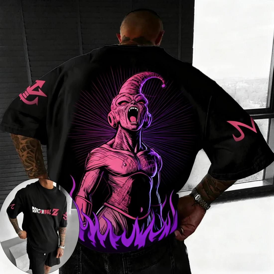 드래곤 볼 일본 애니메이션 프린트 남성 티셔츠 마인 부우 소년 어린이 하라주쿠 반팔 키즈 손오공 티셔츠 여름 의류