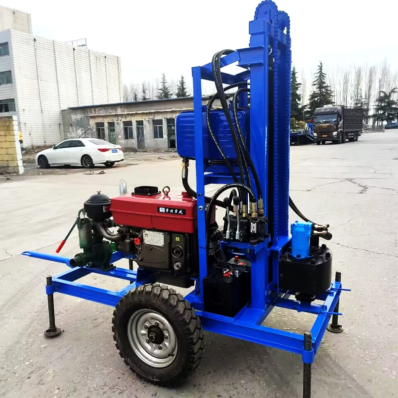 

Портативная гидравлическая буровая установка для водяных скважин на дизельном топливе, 30 л.с., 180 м, высококачественная, с точным позиционированием