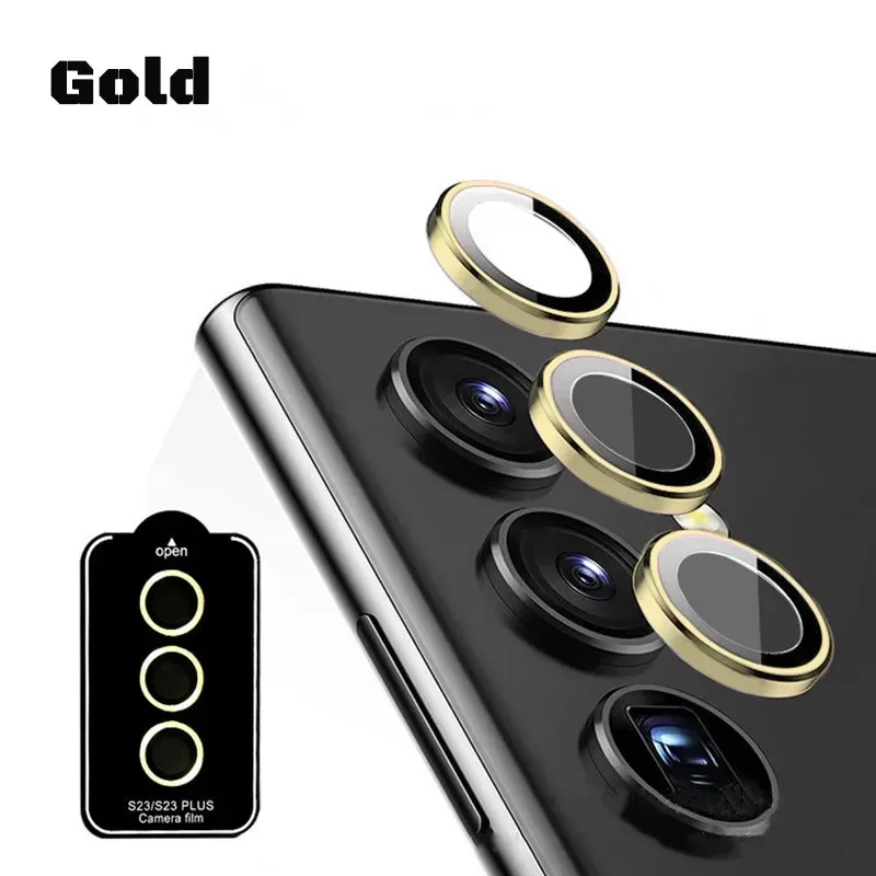 Metal Lens Ring Case For Samsung S24 Ultra S23 FE S22 Plus A15  A35 A55 A14 A24 A34 A54 Camera Lens Screen Protector Film Cover