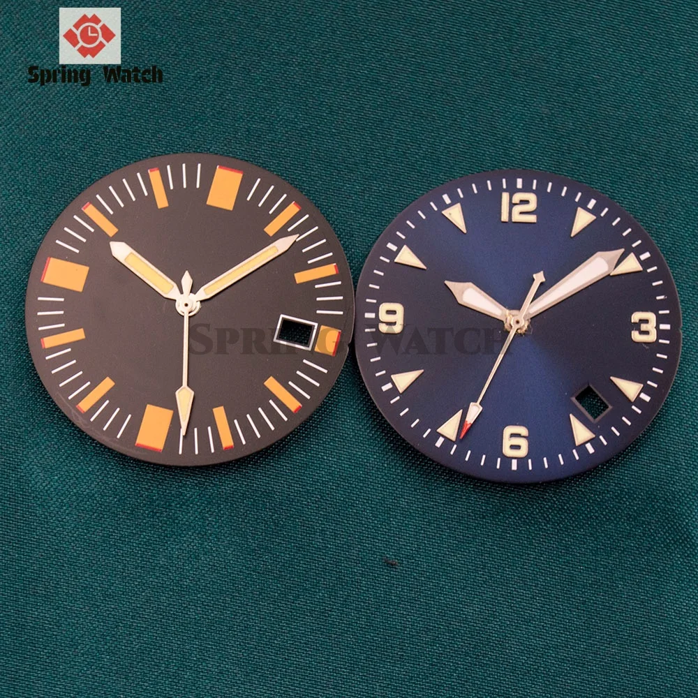 NH35 Dial Hands for Fifty Fathoms Watch Faces 32mm Watch Dial Hands Luminous Hands fit NH35 Movement Watch Accessories