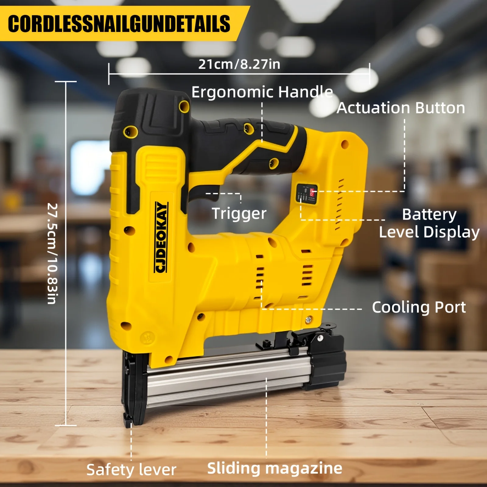 2-in-1 Cordless Brad Nailer & Staple Gun | Brushless Motor | Works with Standard 20V Batteries | Drives 1-1/4″ Brads & 1″ Staple - view 7