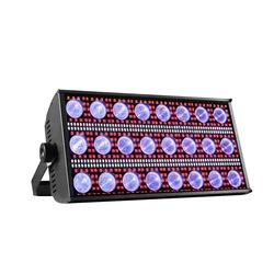 300W  Beam&Strobe RGBW 4in1 48 Partition LED Strobe Light 24PCS 8000K  DMX Super Bright  Dj Wash Bar Stage Lighting Effects