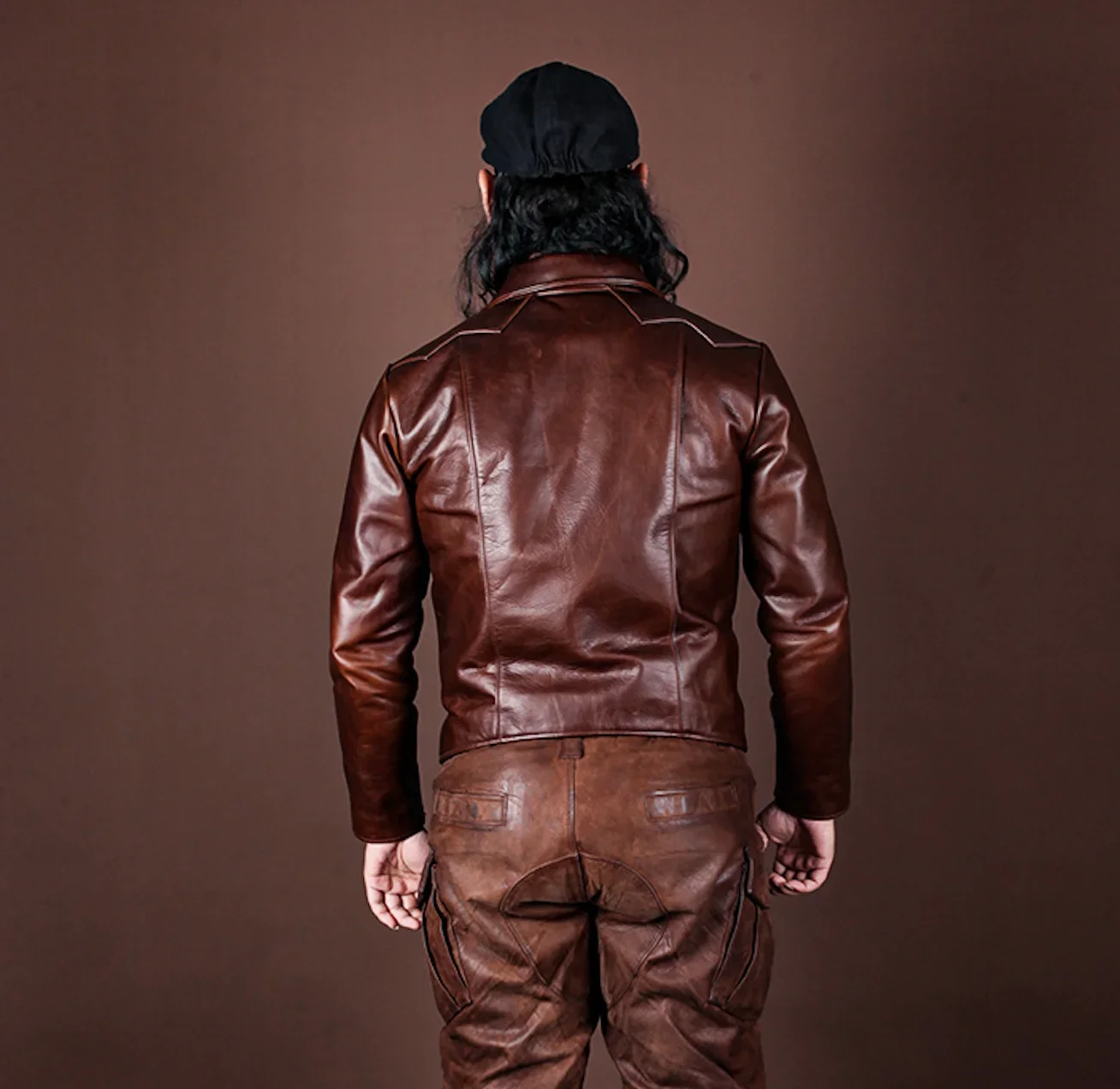 SD1888 Cidu Asian Size Men's Super Quality Slim Vintage Genuine Italian Tuscany Cow Leather Rider Jacket