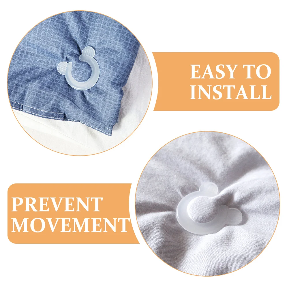 

8Pairs Quilt Fixing Clips Non-Slip Bed Sheet Corner Fasteners Windproof Clip Household Sheet Clamps Practical Fixer