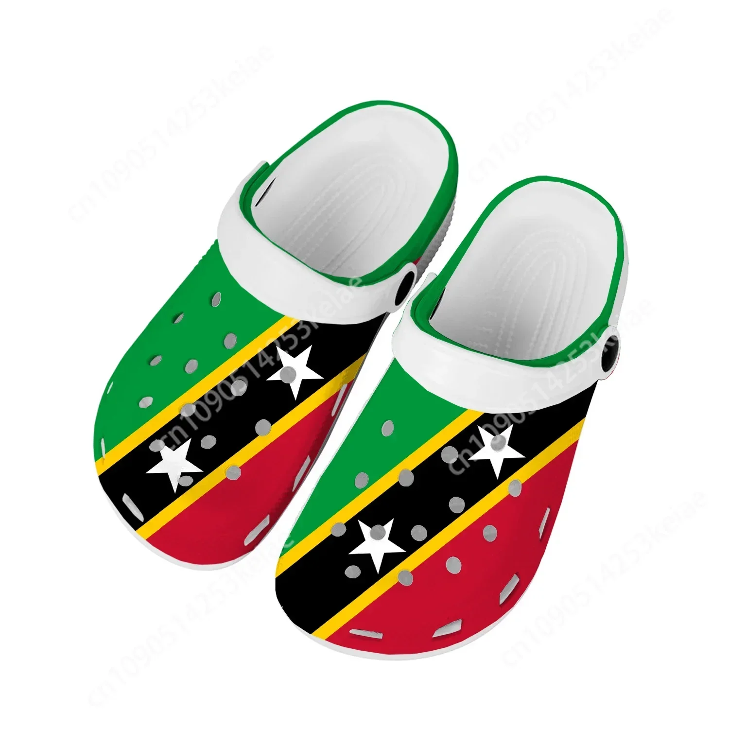 St Kitts and Nevis Flag Home Clogs Custom Water Shoes Mens Womens Teenager Shoe Garden Clog Breathable Beach Hole Slippers